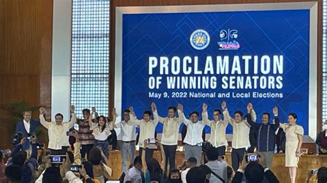 Comelec Proclaims 12 Winning Senators 2022 Elections .
